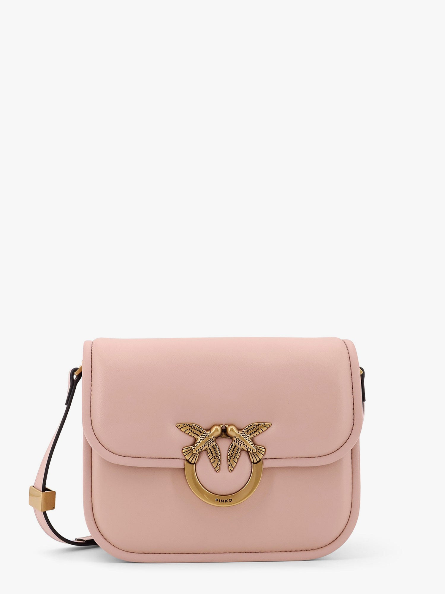 Pinko Love Box Leather Crossbody Bag - 1