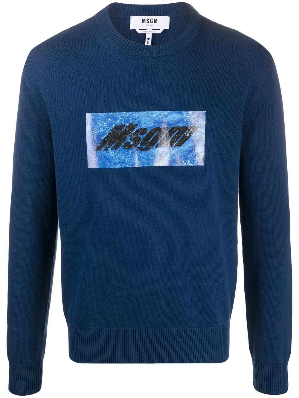 graphic logo-print crew-neck jumper - 1