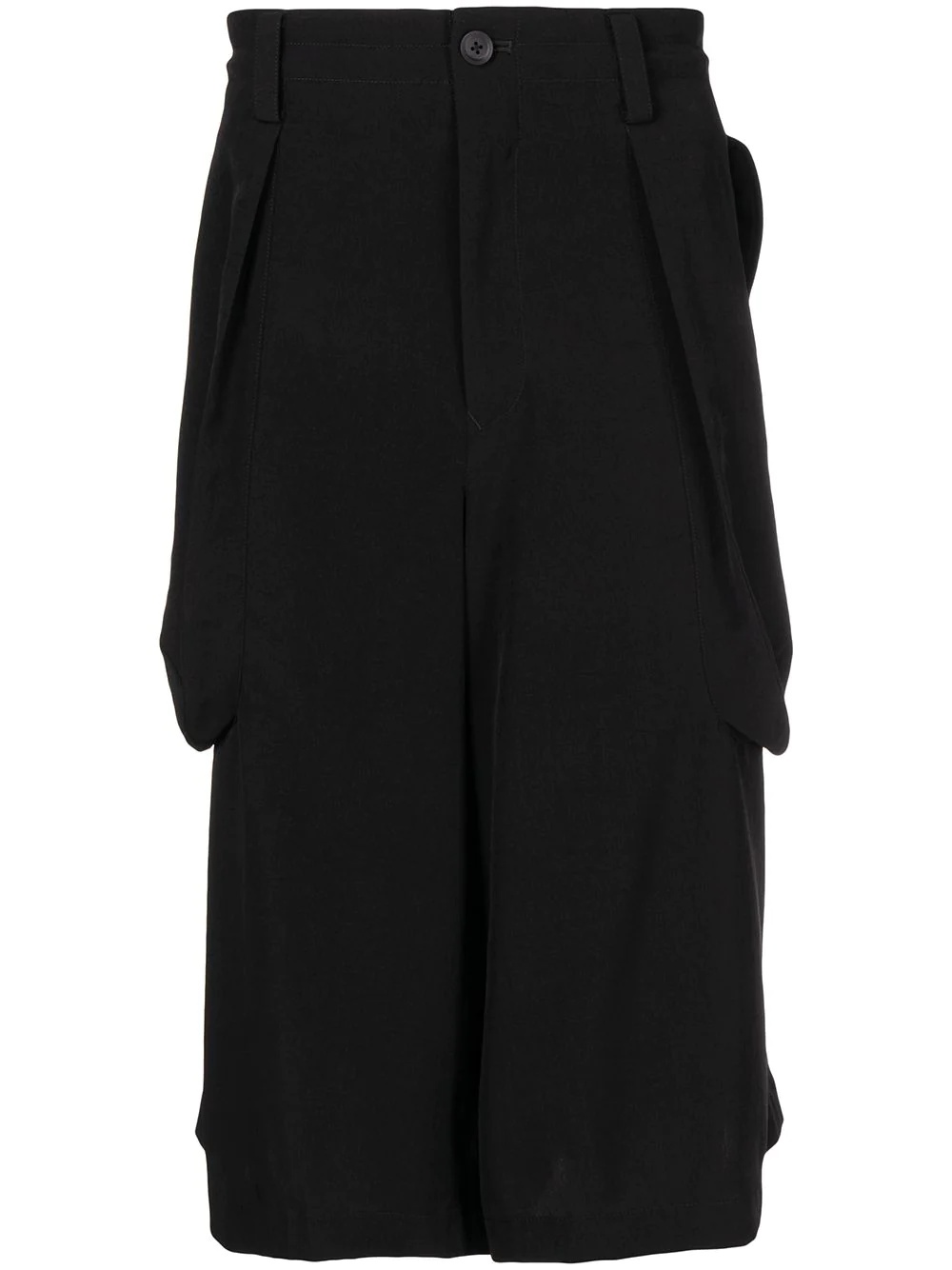 draped cropped trousers - 1