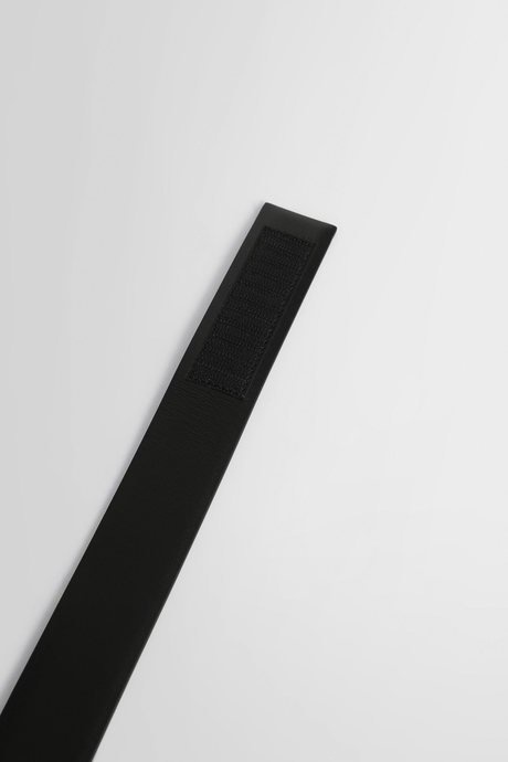 Raf simons black leather velcro belt - 4