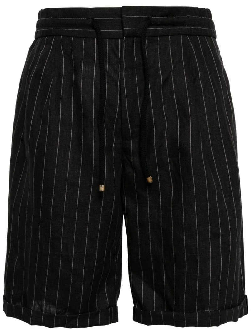 pinstripe linen shorts 1