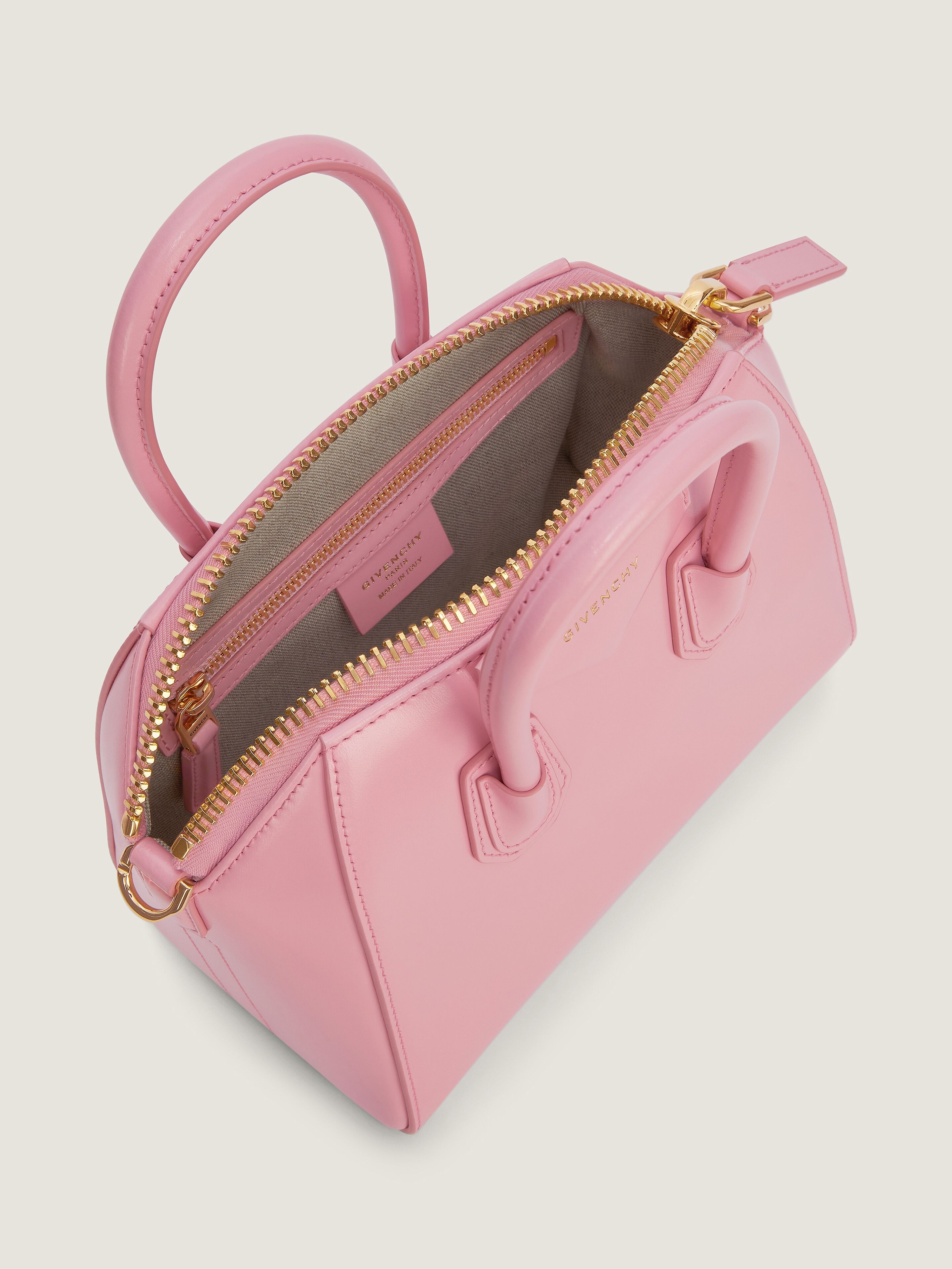 MINI ANTIGONA BAG IN BOX LEATHER - 5