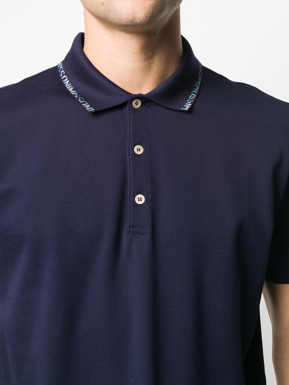 logo collar polo shirt - 5