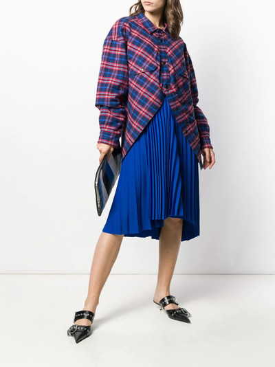 BALENCIAGA Swing Canadian plaid shirt  outlook