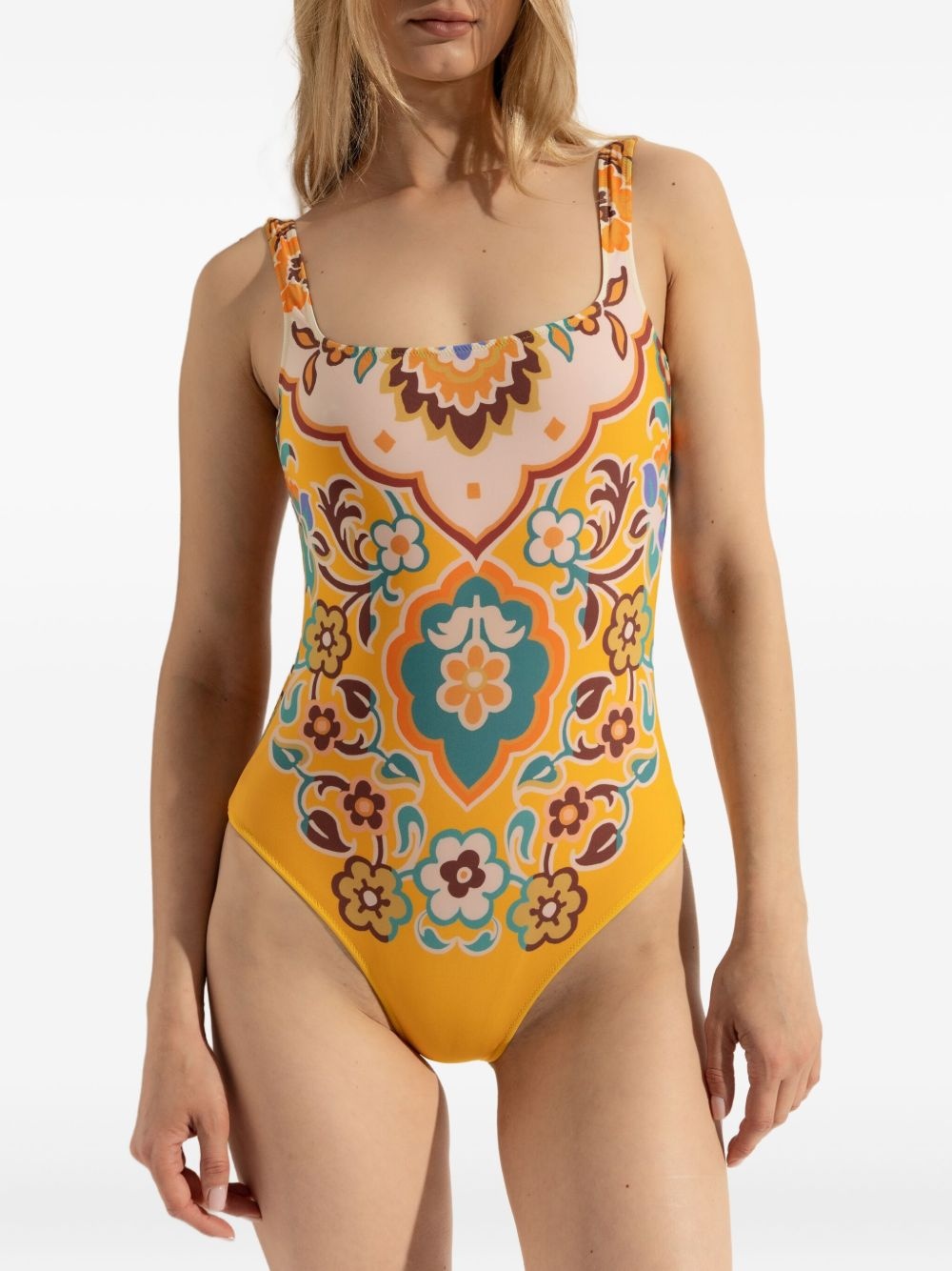 floral-print swimsuit - 2