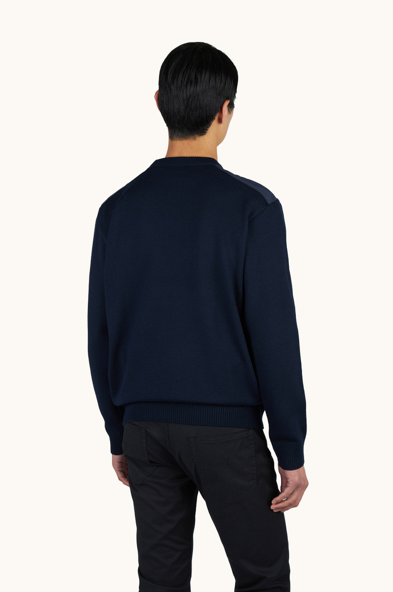 Paul & Shark SOFT COOL TOUCH WOOL CREWNECK SWEATER WITH TYPHOON® DETAILS outlook