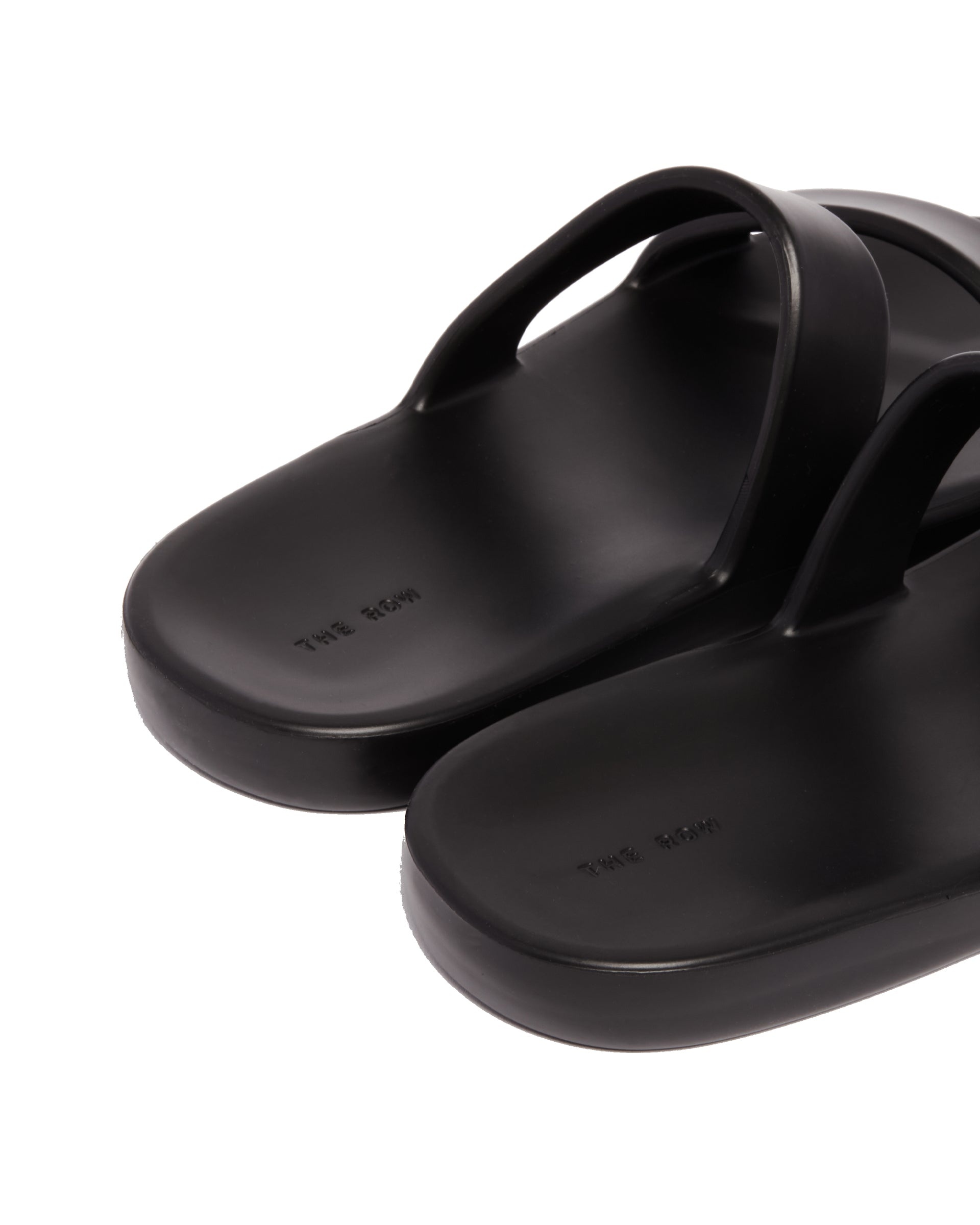 Black Foam Rubber Sandals - 6