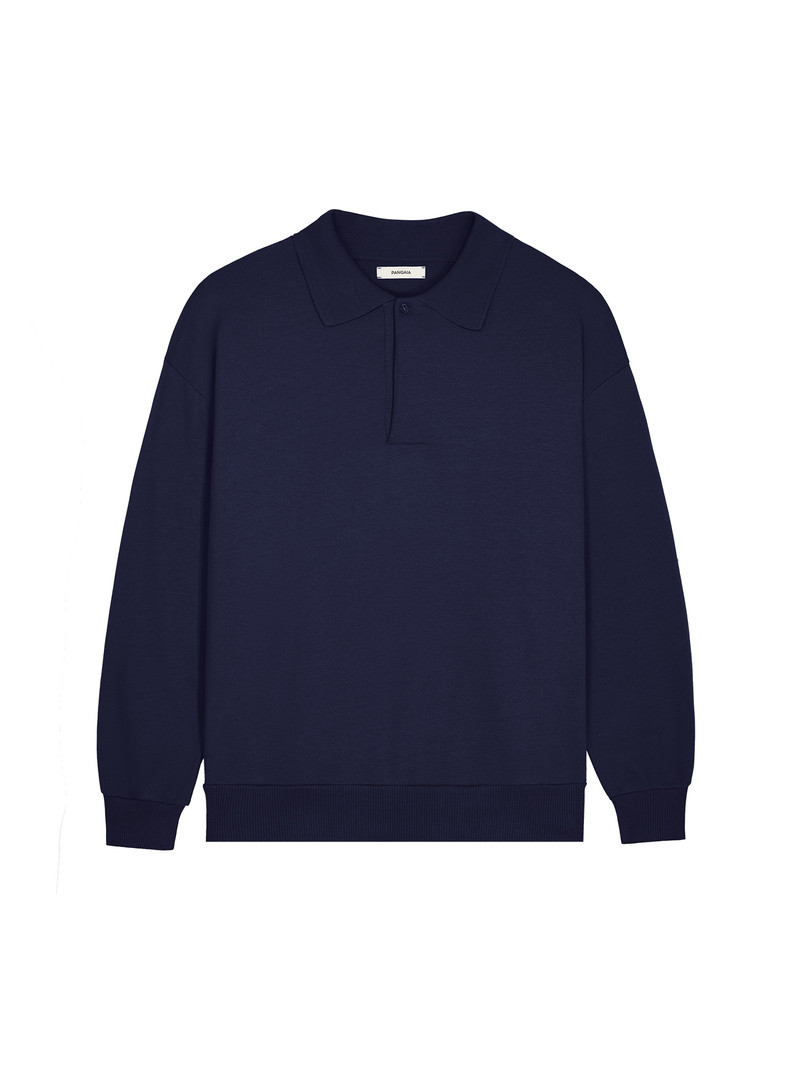 Womens DNA Heavyweight Polo Sweatshirt - Navy 1