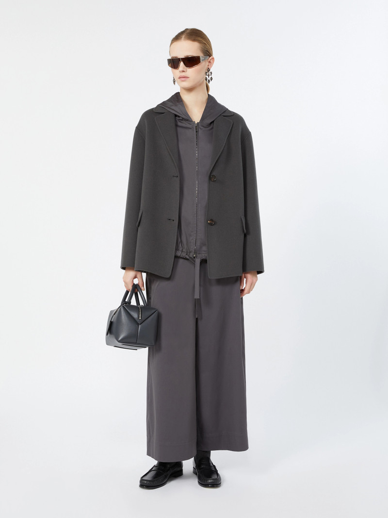 'S Max Mara DESTINO Wide trousers in cotton satin - DARK GREY outlook
