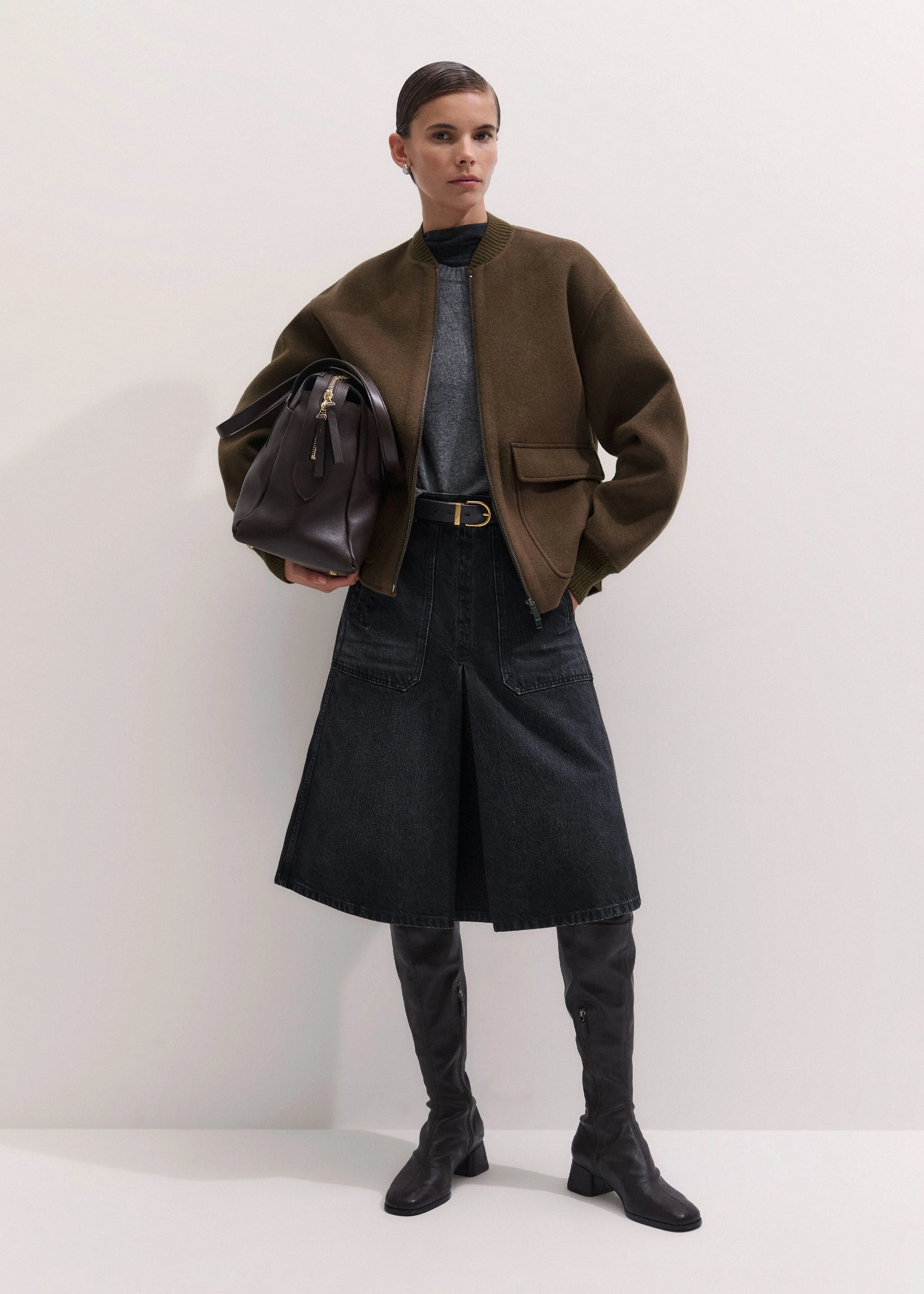 A-Line Midi Skirt - 1