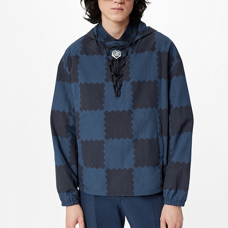 Men's LOUIS VUITTON x NIGO2 Crossover LV2 SS22 Grid Drawstring Navy Blue 1A9GVM - 5