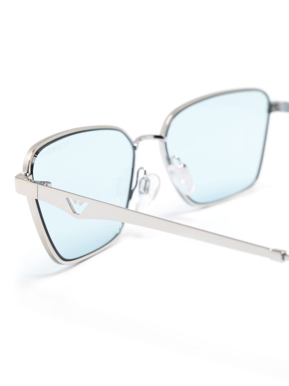 logo-engraved square-frame sunglasses - 3