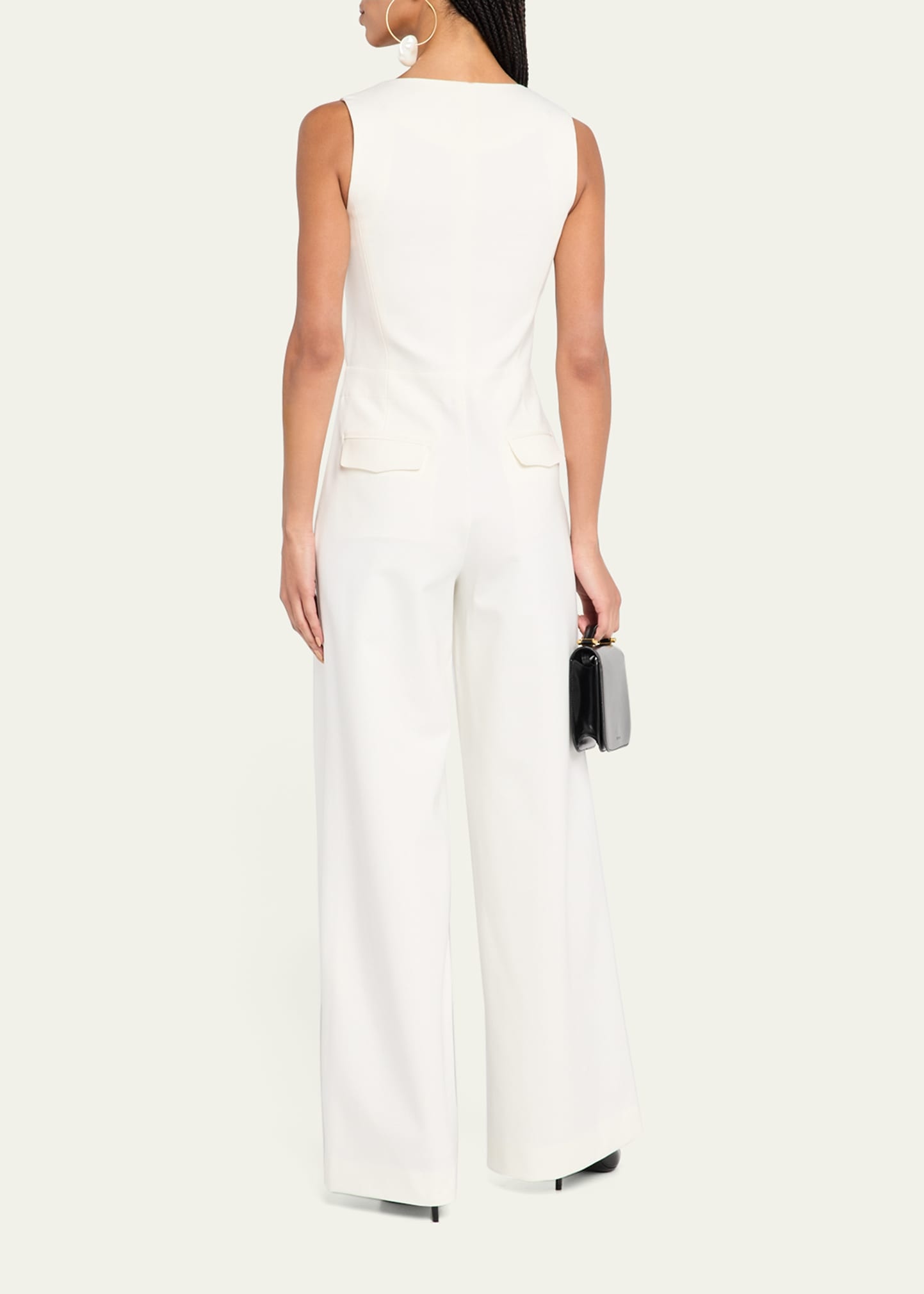Marianna Wide-Leg Ponte Jumpsuit - 3