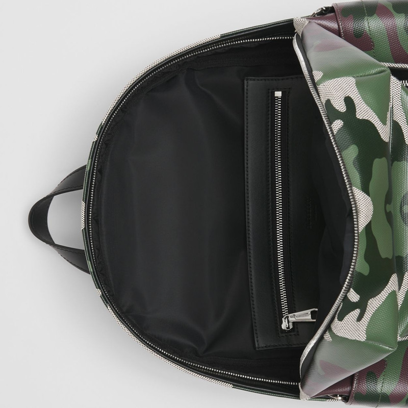 Camouflage Print Cotton Canvas Backpack 5