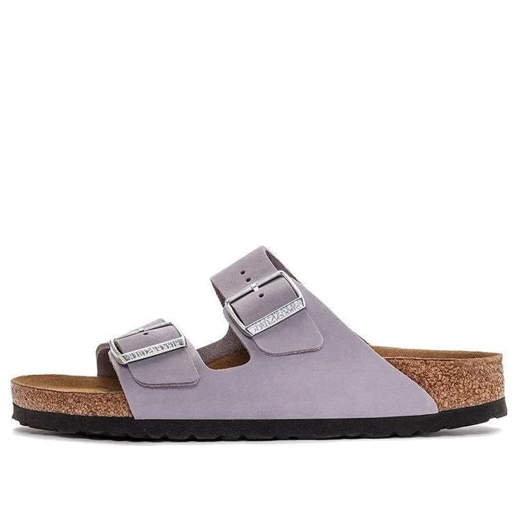 (WMNS) Birkenstock Arizona Soft Footbed Nubuk Leather Narrow Fit 'Purple Fog' 1024241 - 1