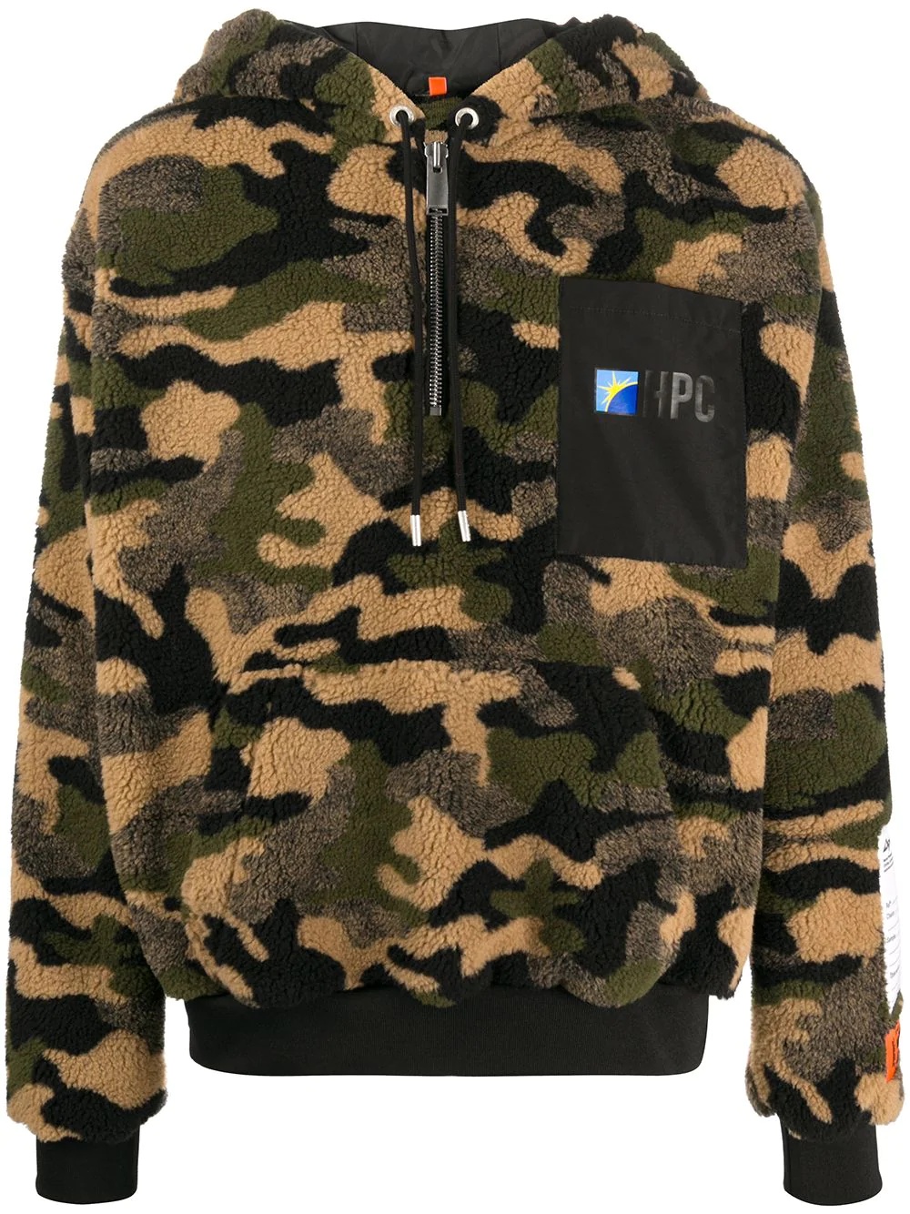 textured camouflage sweatshirt - 1