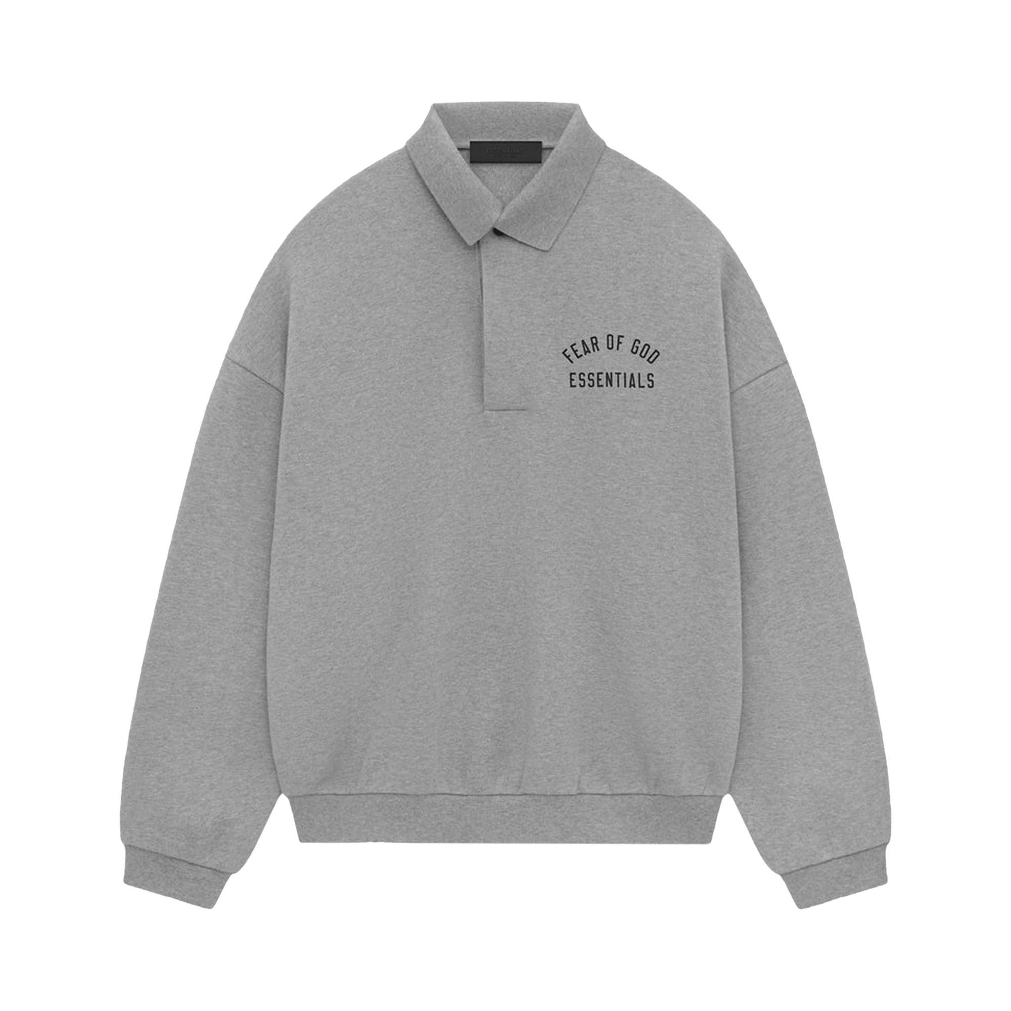 Fear of God Essentials Fleece Polo 'Dark Heather' - 1