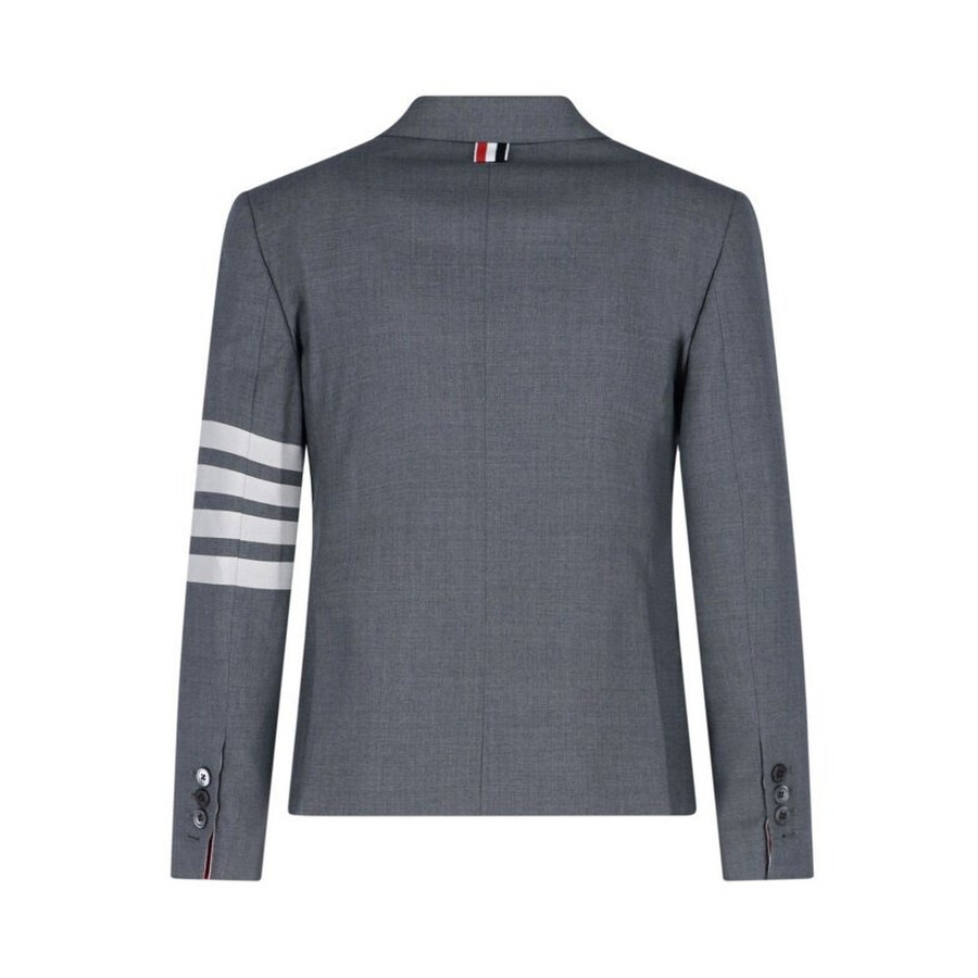Thom Browne Ladies Med Grey 4-Bar Single-Breasted Blazer - 7