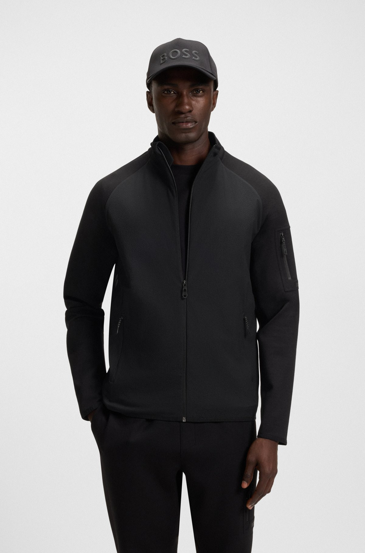 REGULAR-FIT ZIPPER-THROUGH SWEATSHIRT WITH REFLECTIVE DETAILS - 2