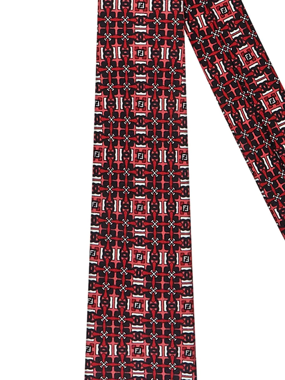 geometric FF-logo print tie - 2