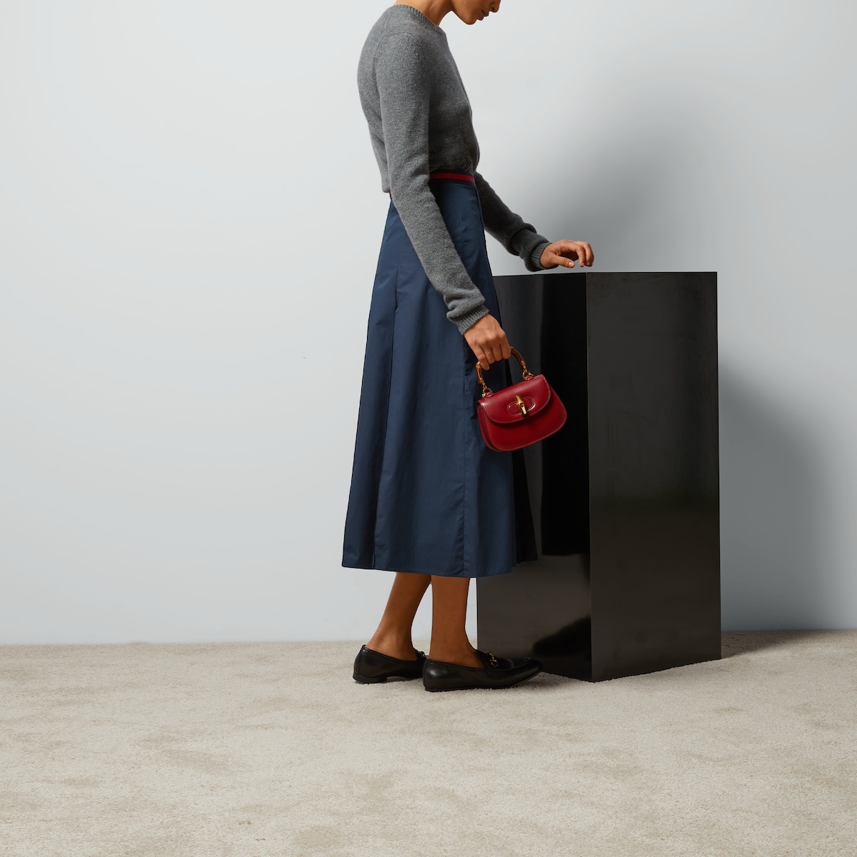Cotton poplin skirt with Web - 6