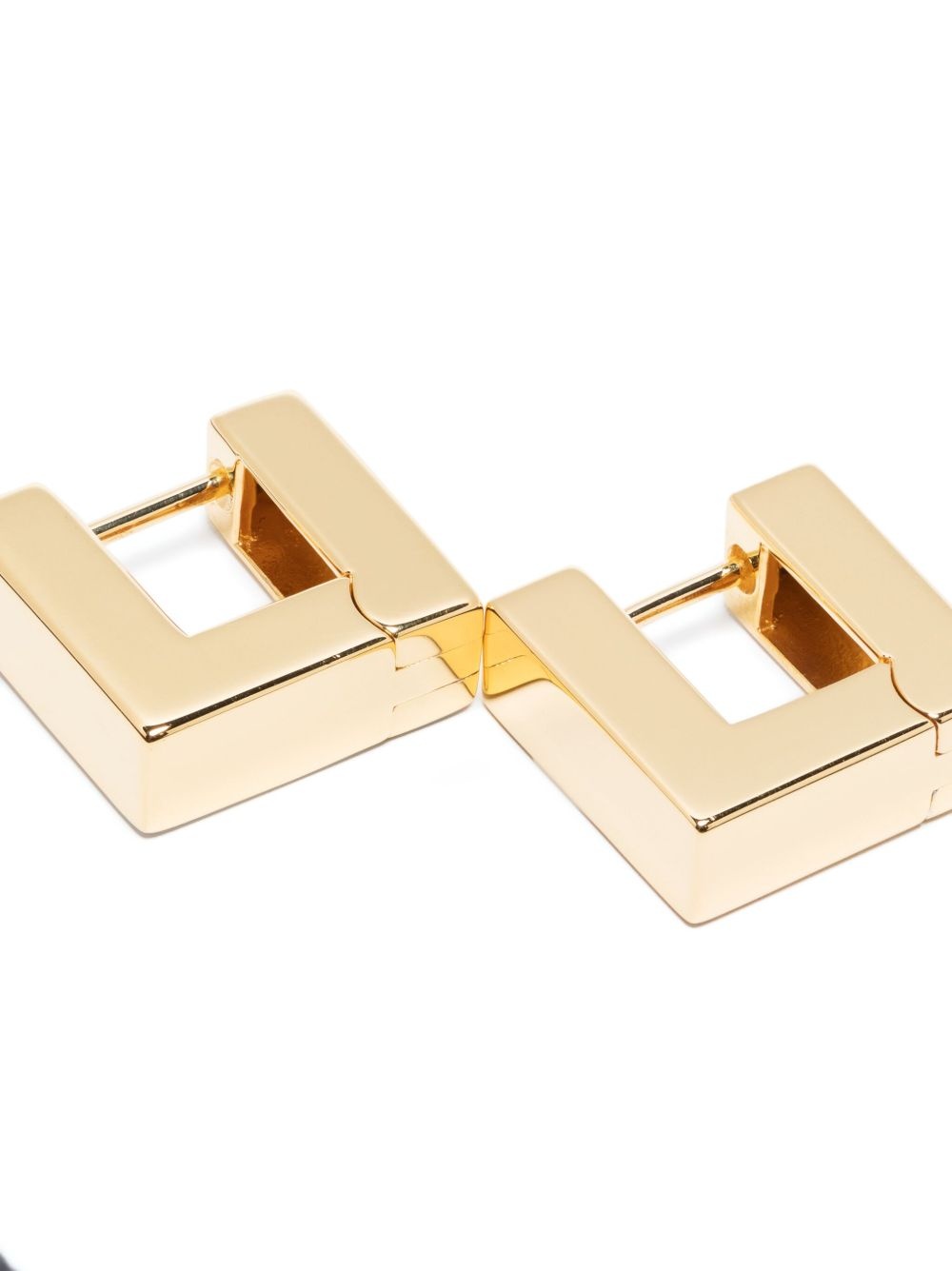 Square Hoops gold-plated earrings - 3