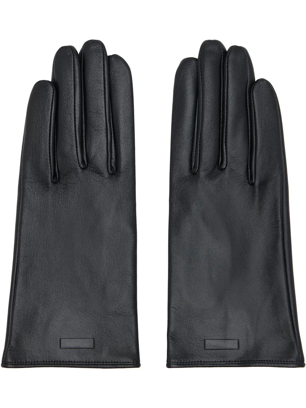 Black Leather Gloves - 1