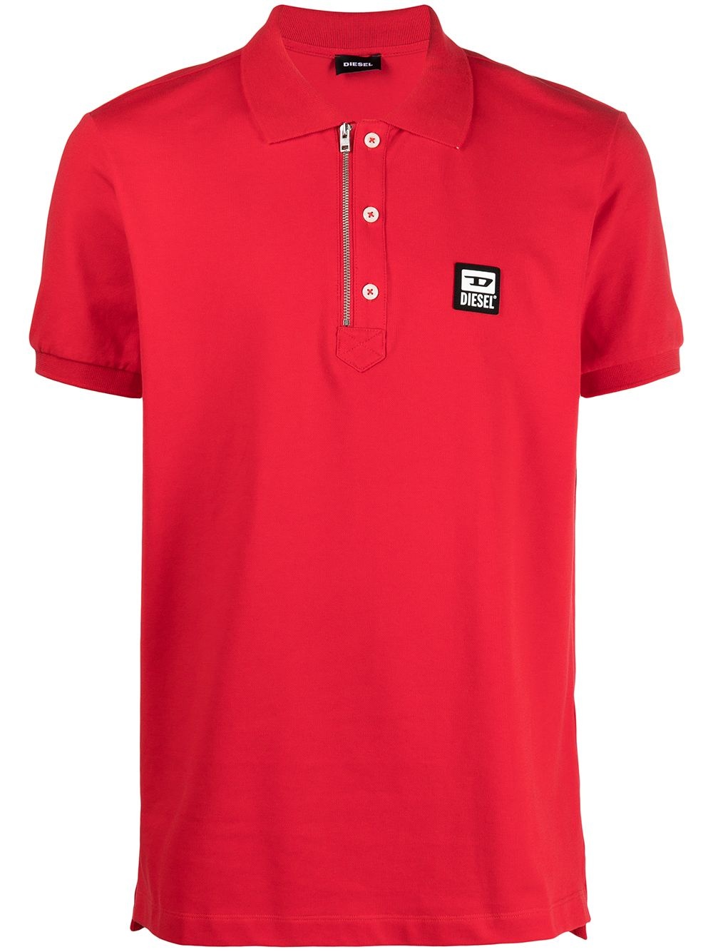 zip detail polo shirt - 1