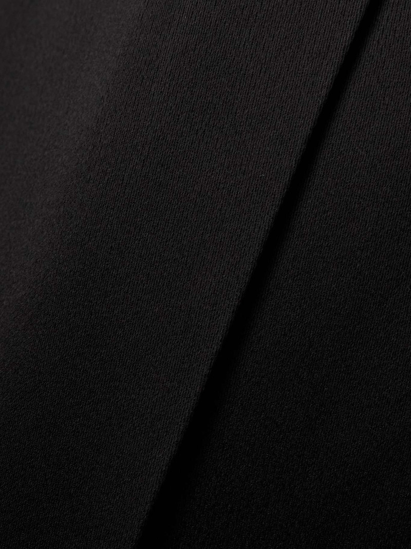 Marinta satin-trimmed pleated crepe wide-leg pants 6