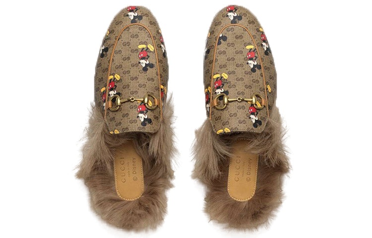 (WMNS) Gucci Princetown Fur Lined Slipper x Disney 'Mickey Mouse' 603467-HWU30-8487 - 3