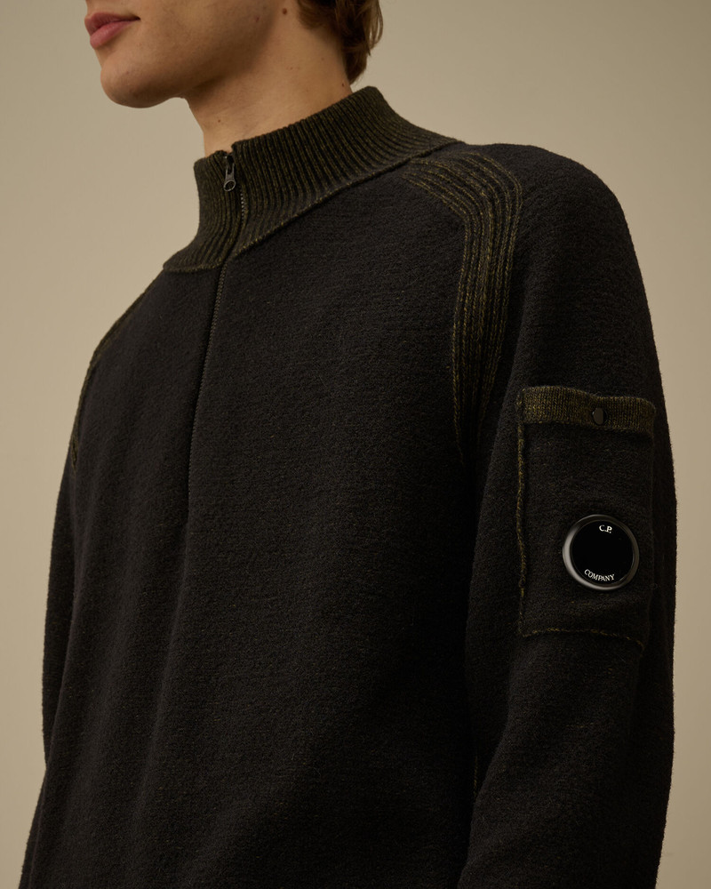 Fleece Knit Half Zip Lens Sweater 5