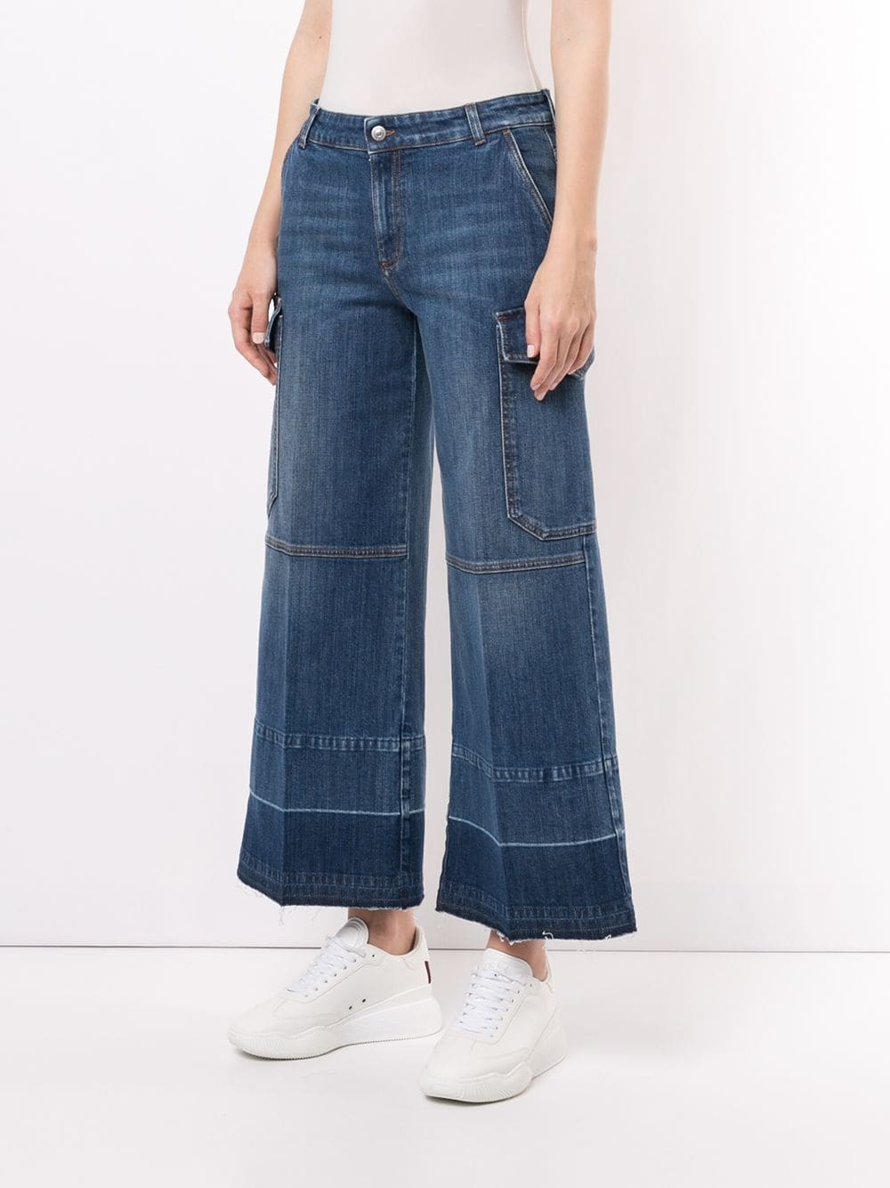 wide-leg cropped jeans - 3