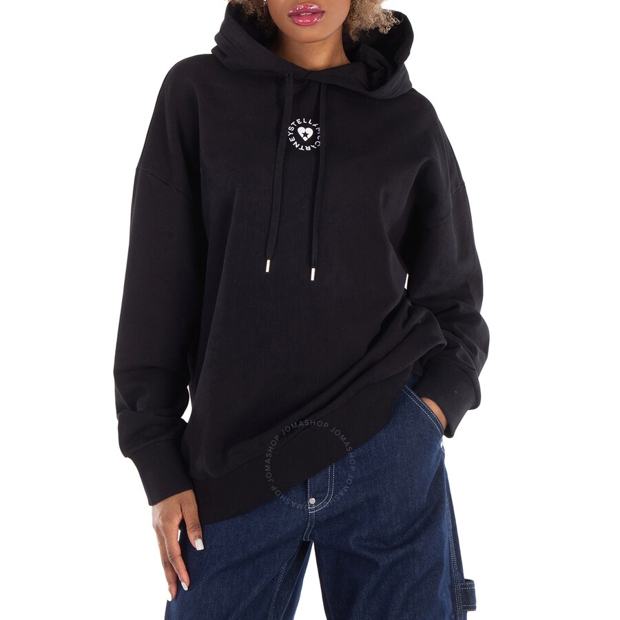 Stella McCartney Logo-Embroidered Drawstring Cotton Hoodie - 1
