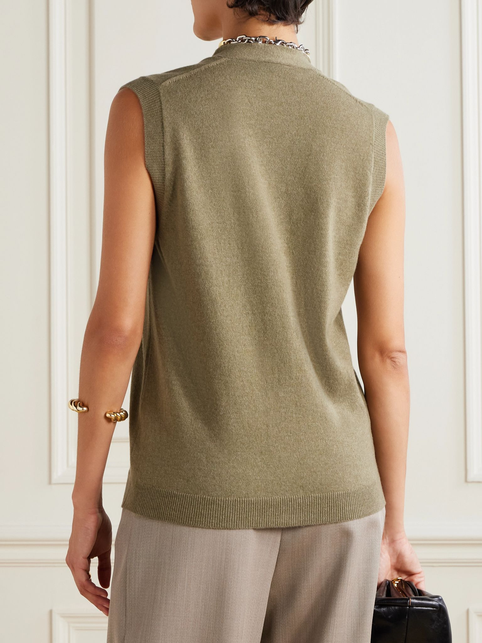 Highland wool and cashmere-blend vest Beige - 4