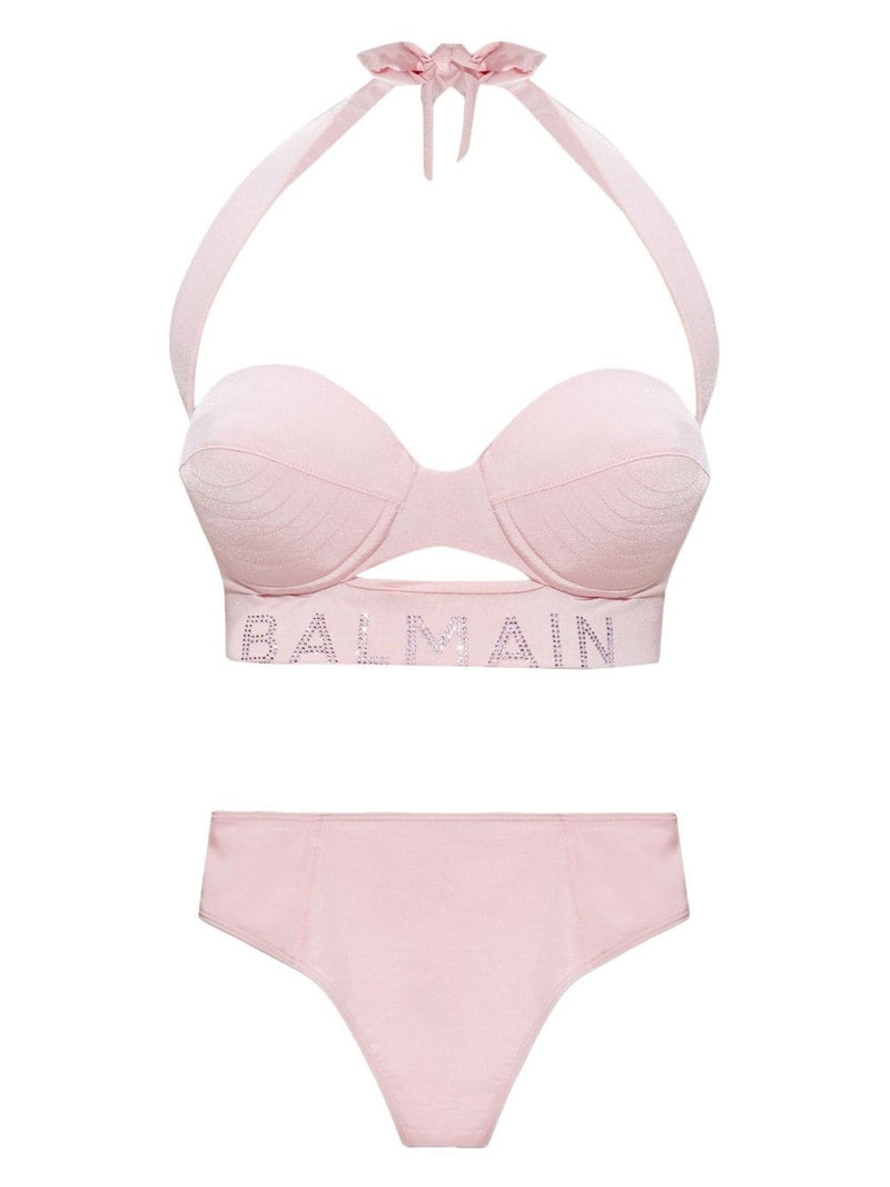 logo-embellished bikini set 1