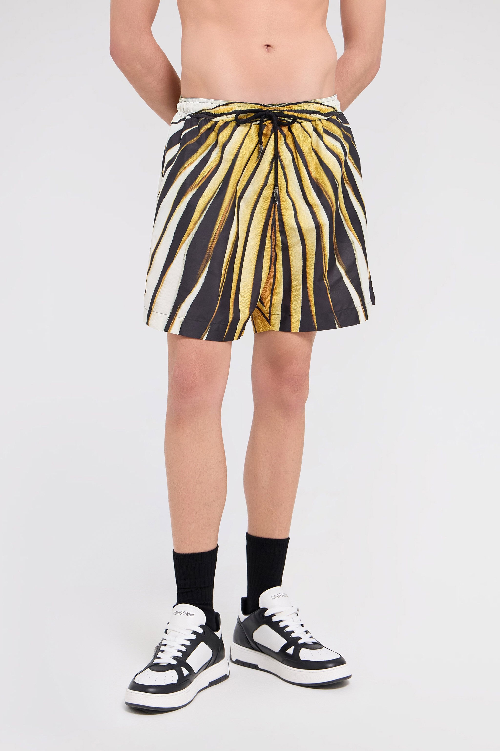 Ray Of Gold Print Nylon Sea Shorts - 3