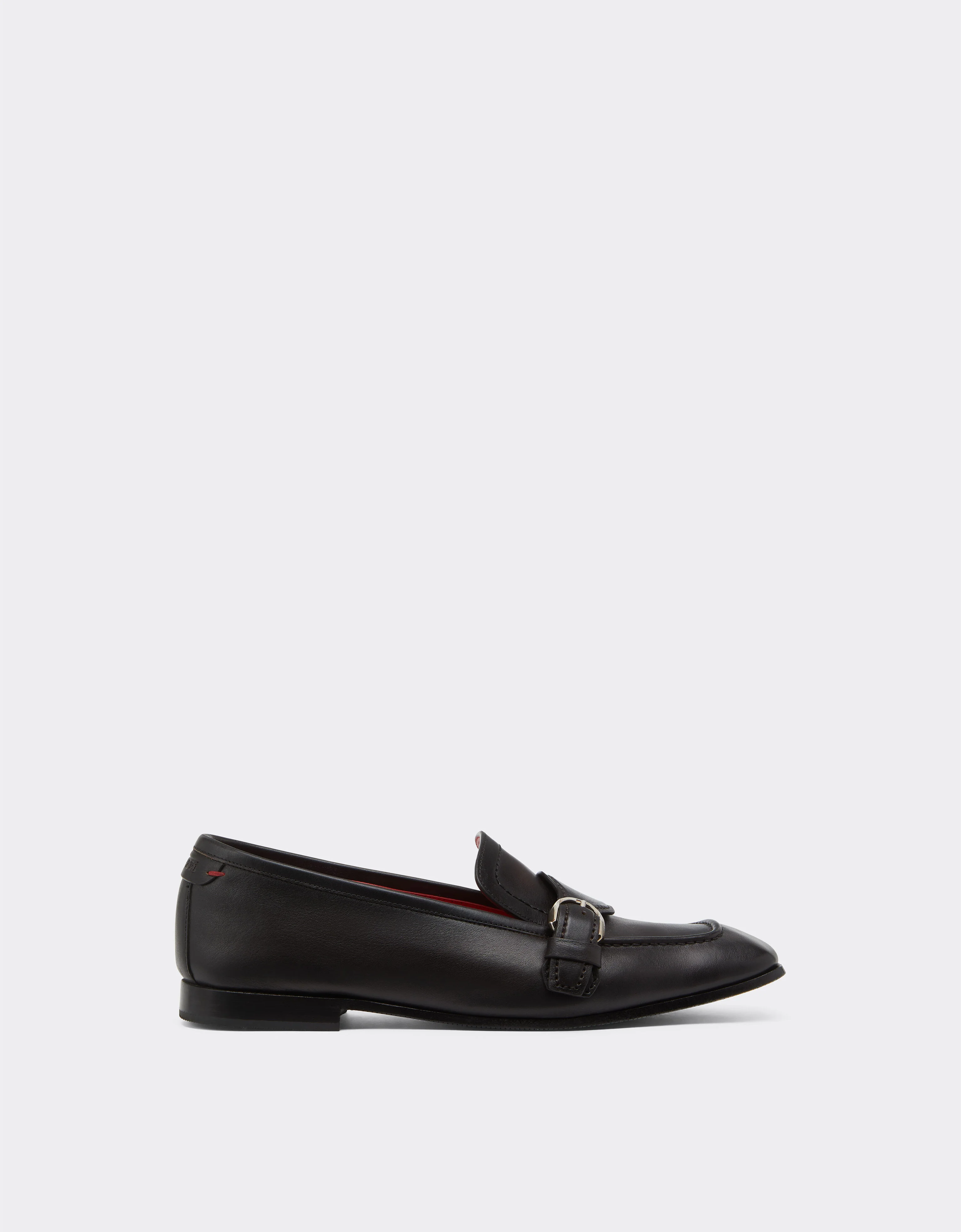 Buffered leather loafers - 1
