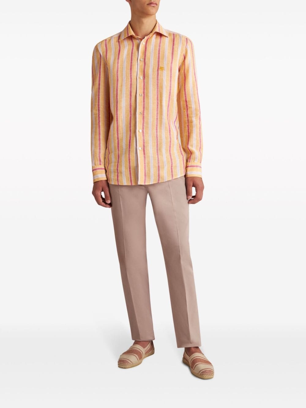 Pegaso-embroidered chino trousers - 2