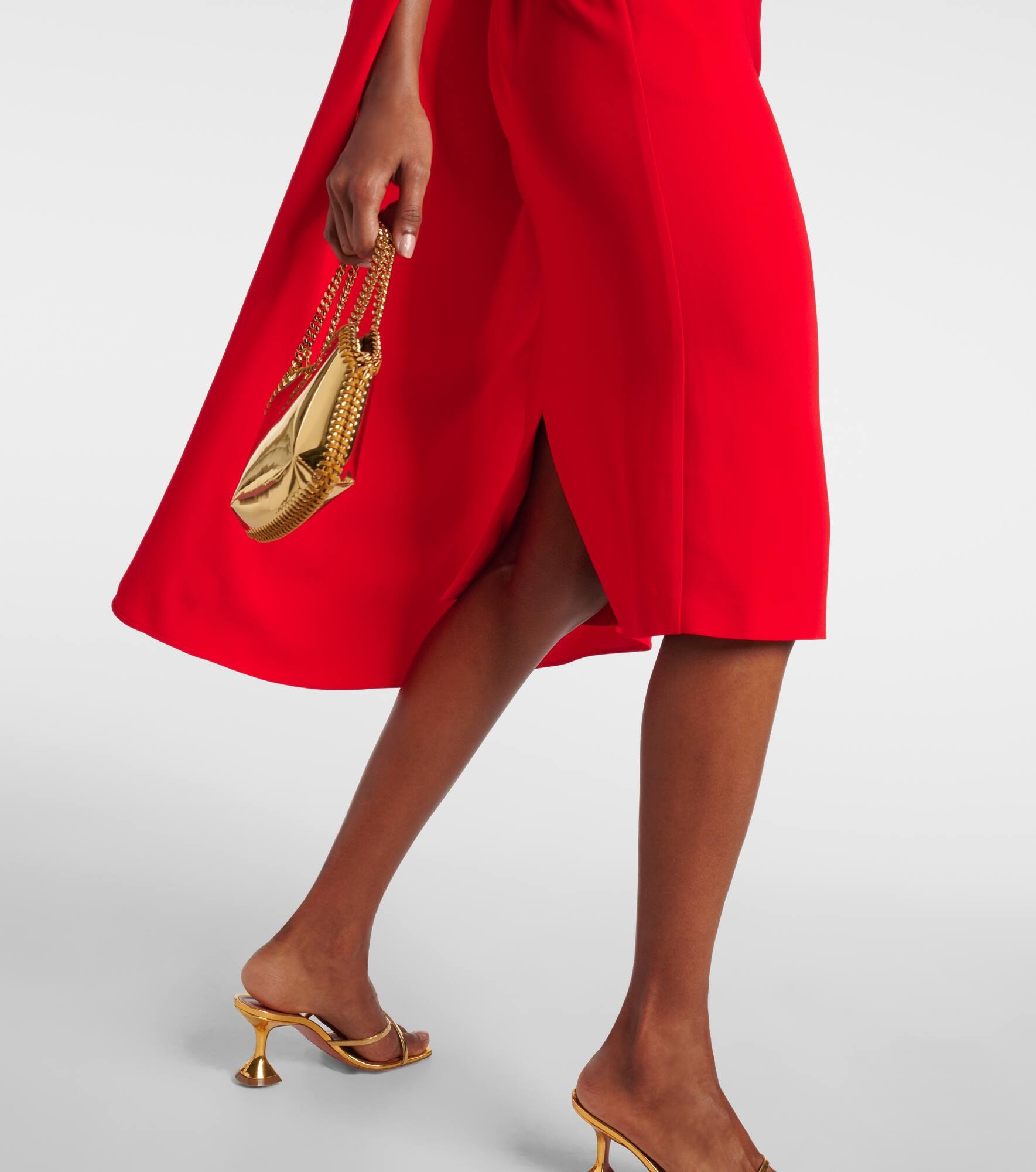 Caped midi dress - 5
