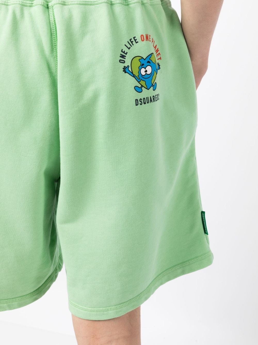 logo-print cotton shorts - 5
