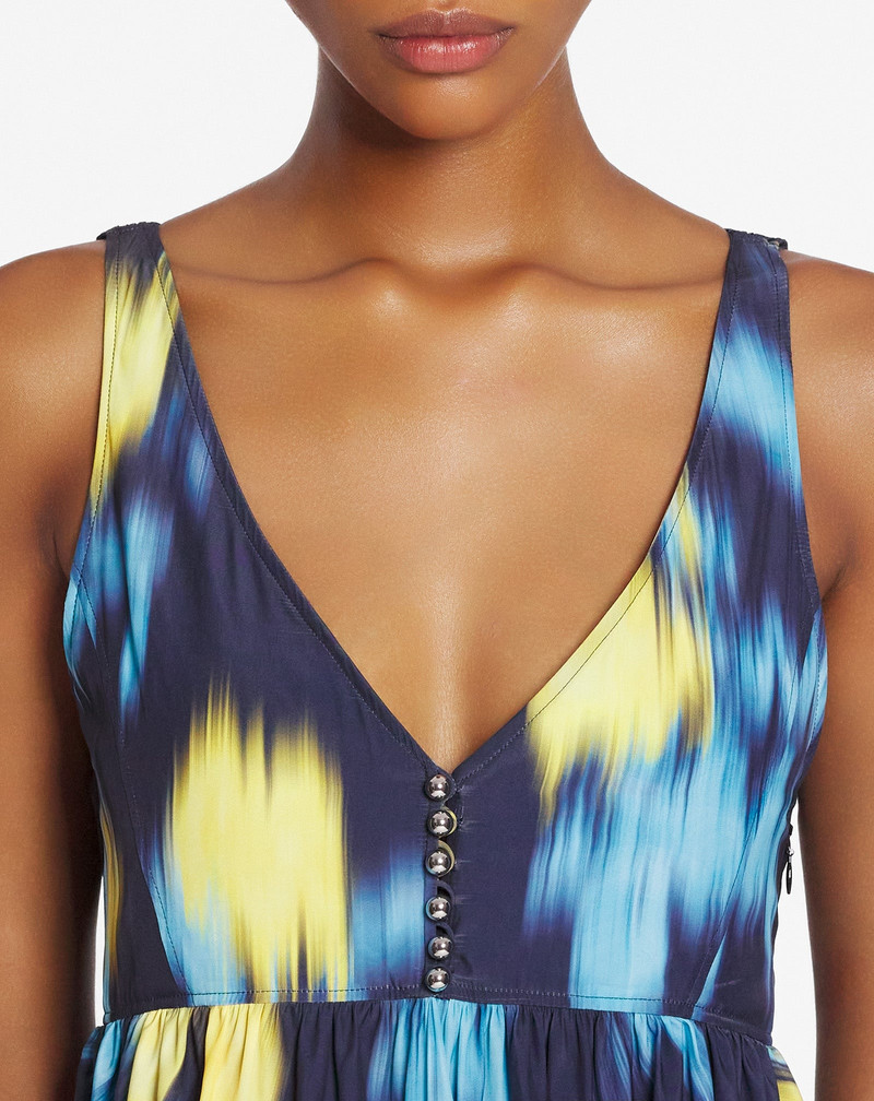 SHORT PRINTED SLEEVELESS DRESS 5