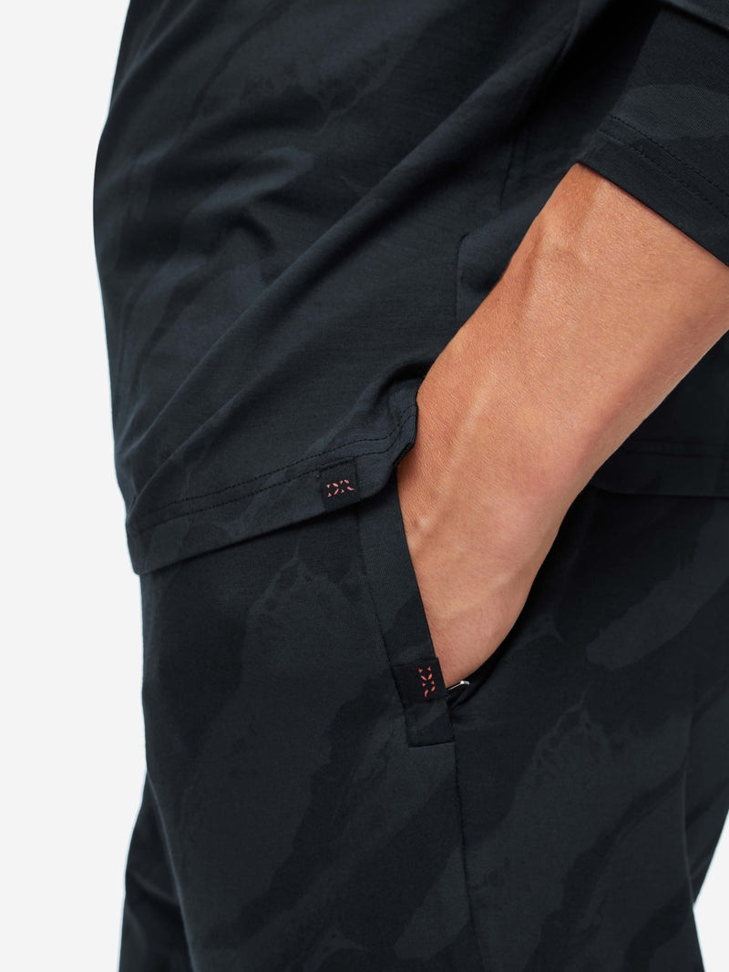 Men's Track Pants London 8 Micro Modal Black 6