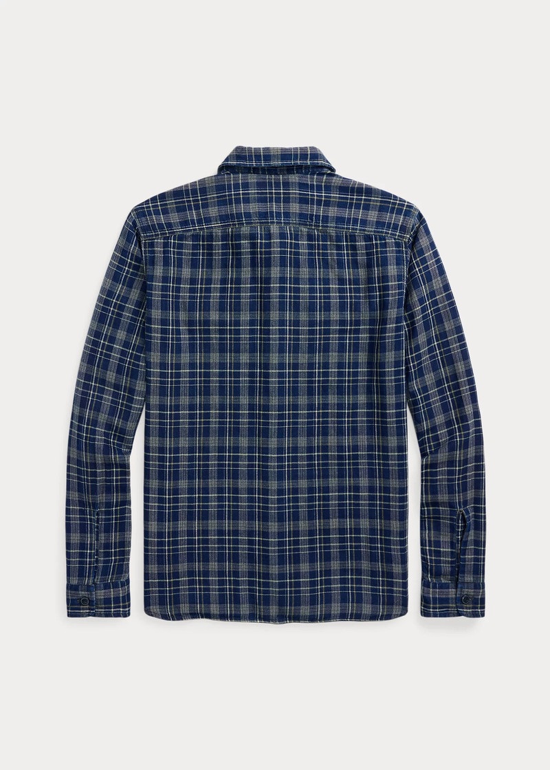 RRL by Ralph Lauren Indigo Plaid Double-Faced Workshirt outlook