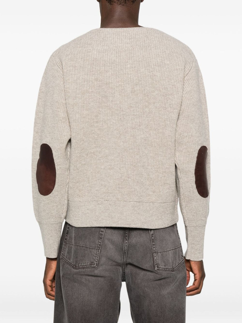 textured crew-neck sweater 4