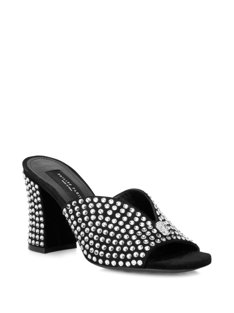 PHILIPP PLEIN rhinestone suede sandals outlook