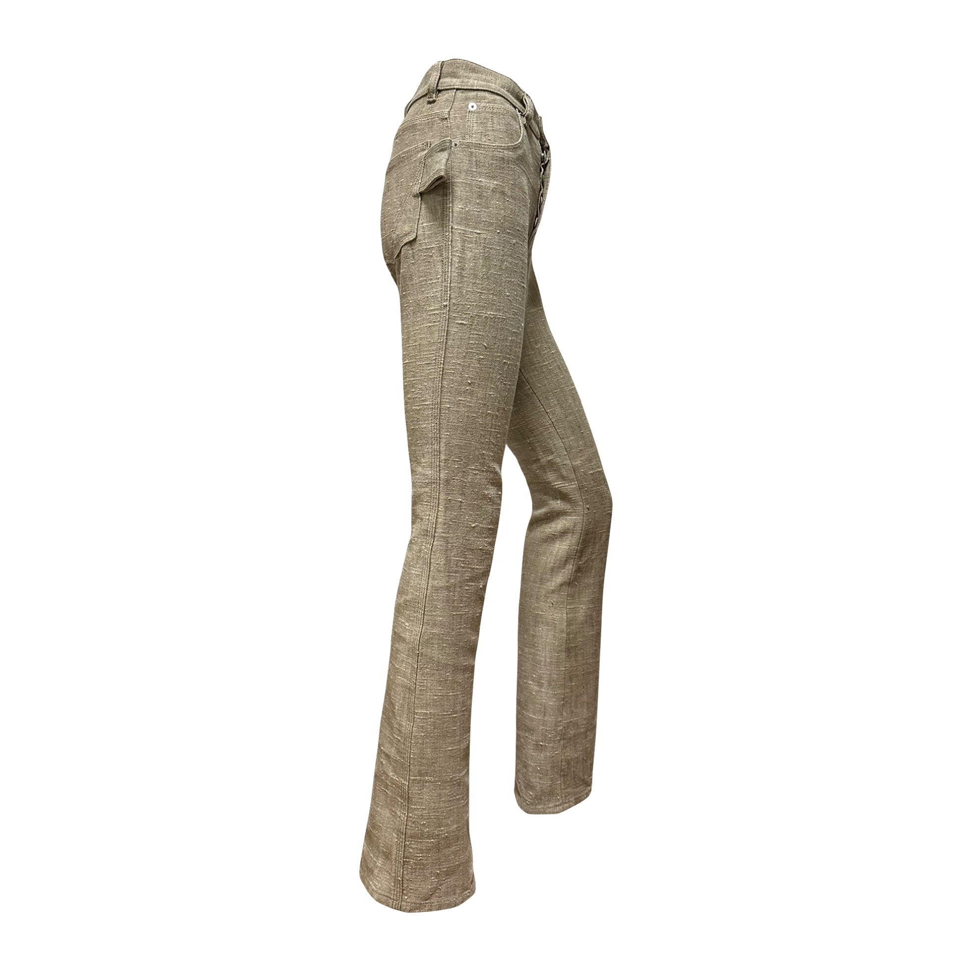 BOTTEGA VENETA Pre Fall 2019 High Waisted Linen Pants - 3