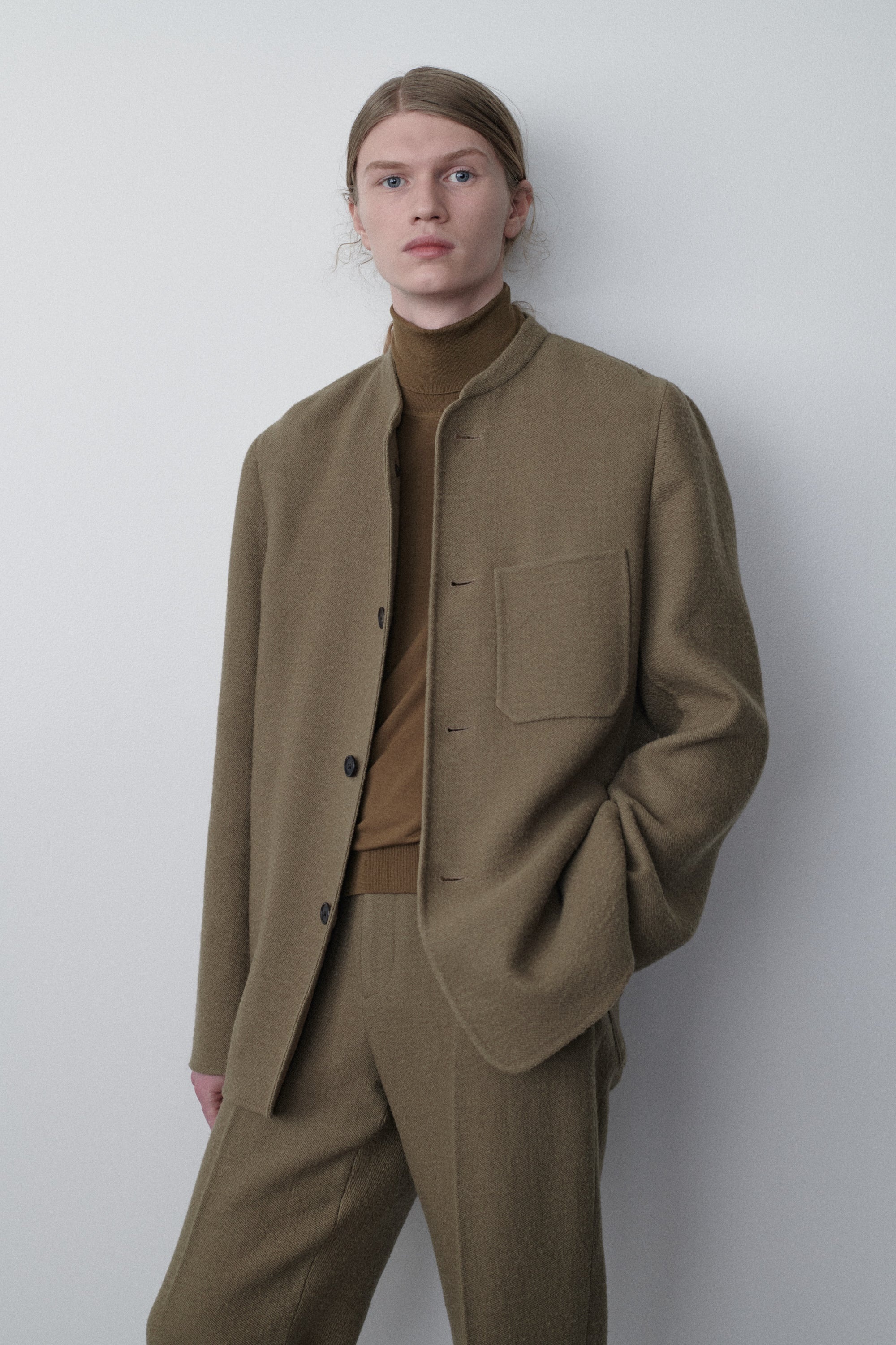 Everett Jacket in Virgin Wool and Linen - 3