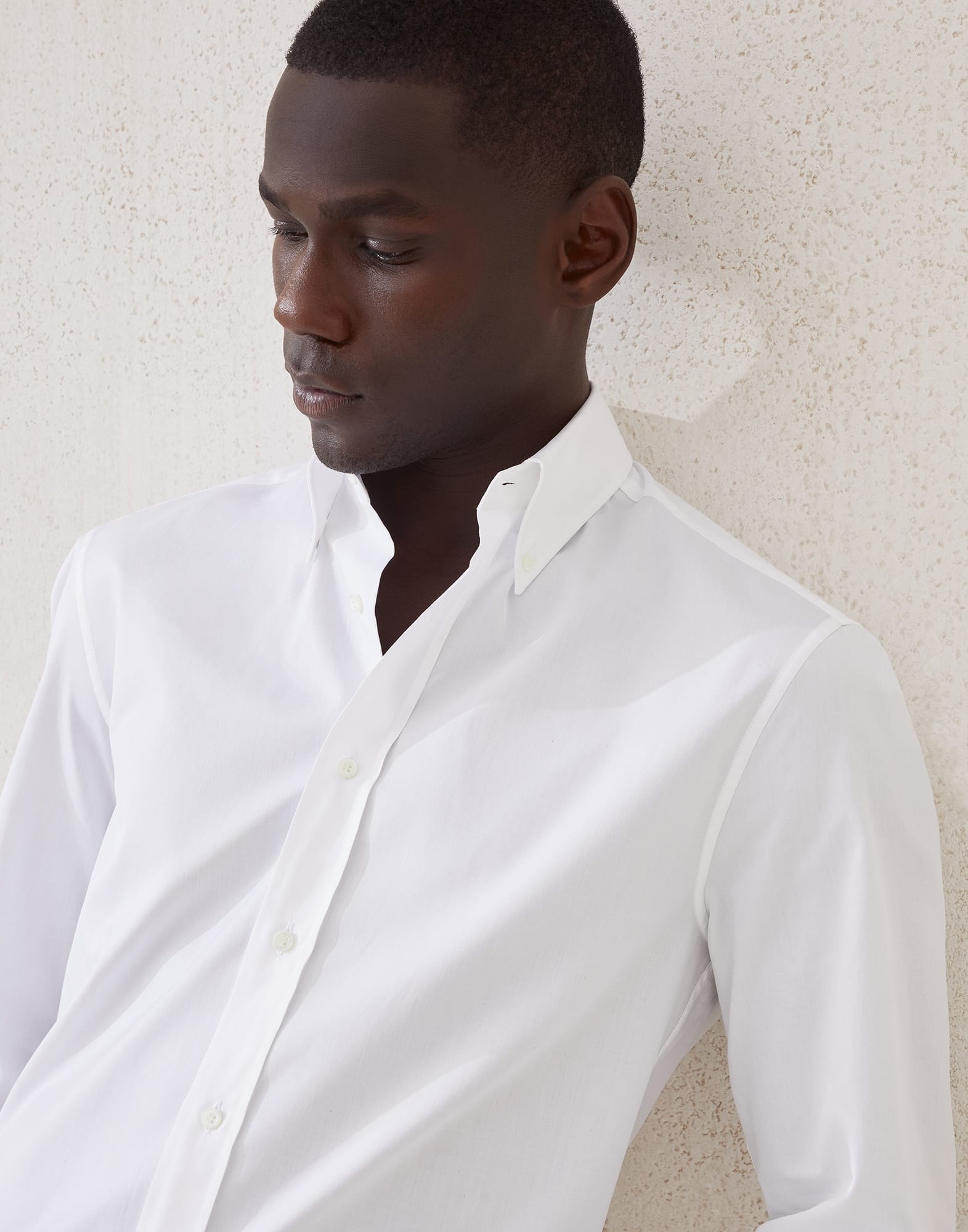 Twill slim fit shirt with button-down collar - 3