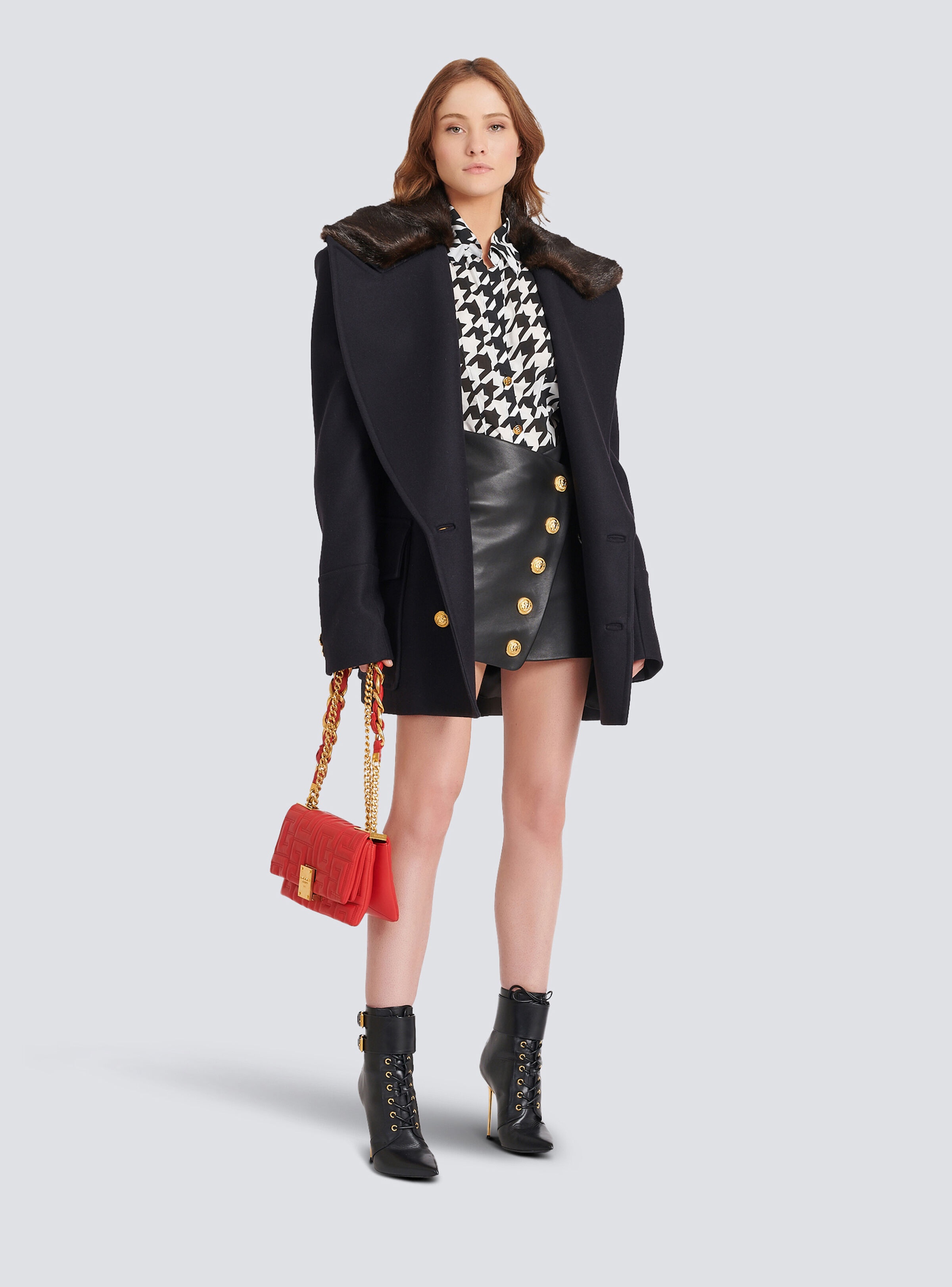 Short leather skirt - 2