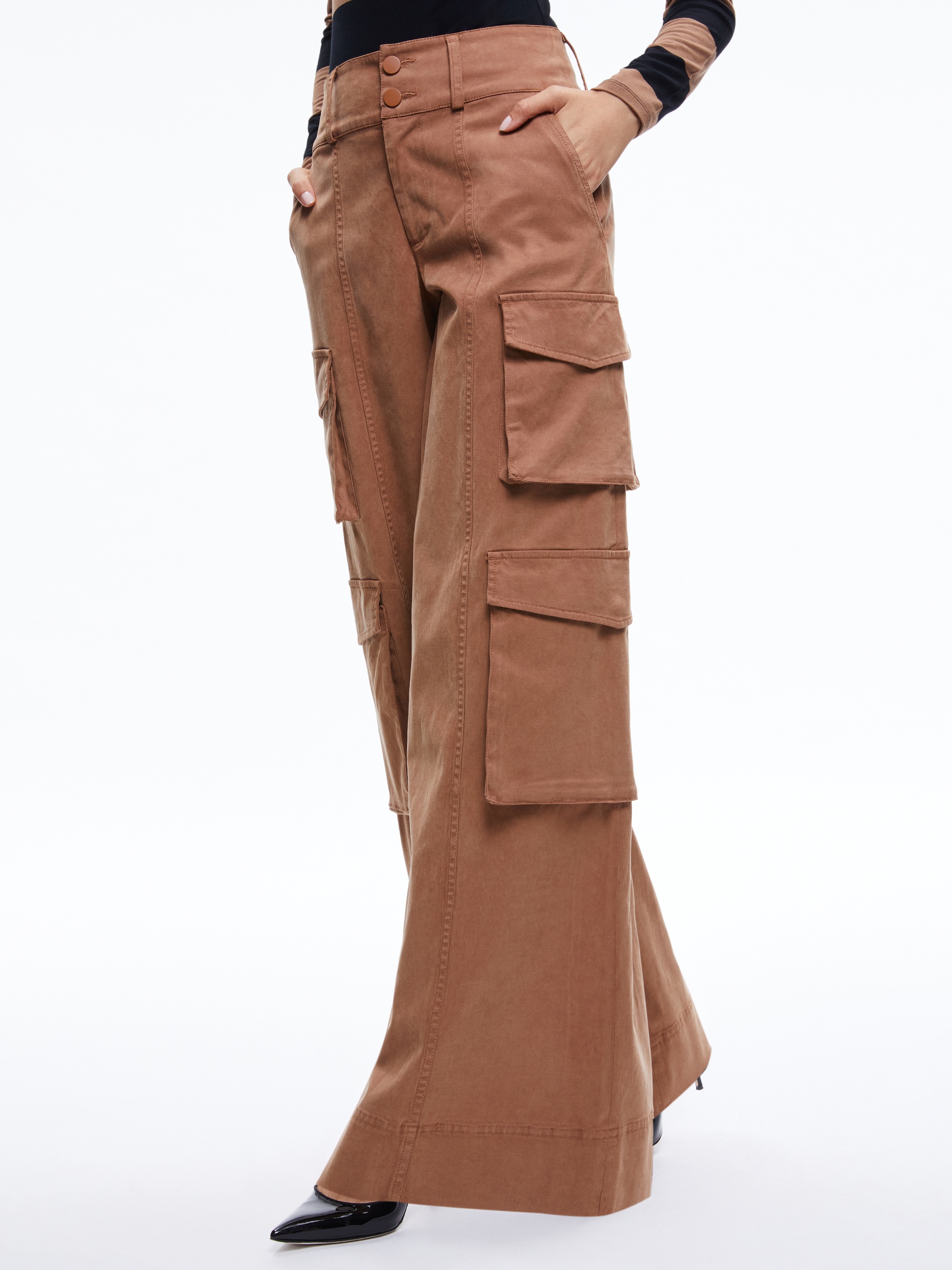 MAME HIGH RISE WIDE LEG CARGO PANT - 2